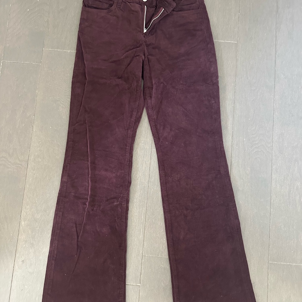 Mango Purple Flare Wide Leg Jeans
